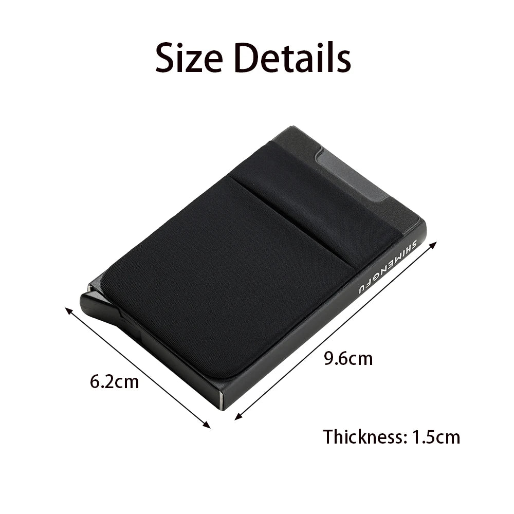 Pop-Up Card Holder RFID Protection Slim Aluminum Men Wallet